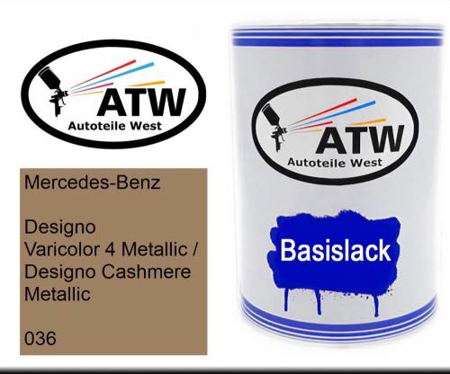 Mercedes-Benz, Designo Varicolor 4 Metallic / Designo Cashmere Metallic, 036: 500ml Lackdose, von ATW Autoteile West.